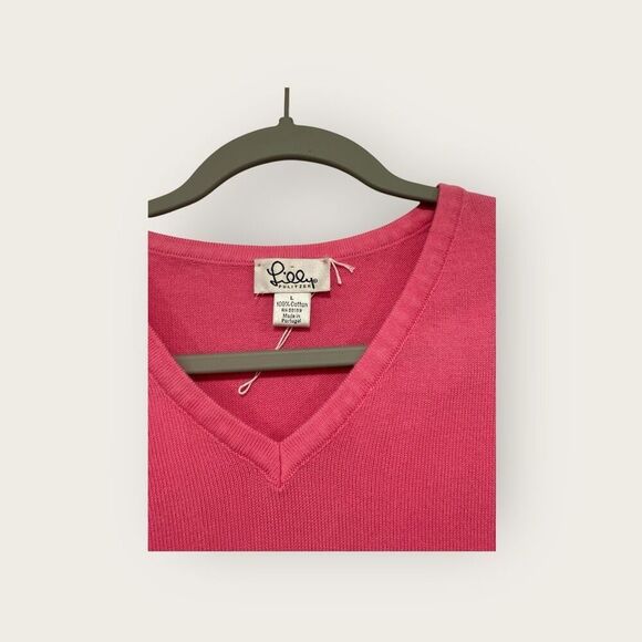 Lilly Pulitzer Vintage Pullover V Neck Sweater Pink Size Large - Picture 3 of 5